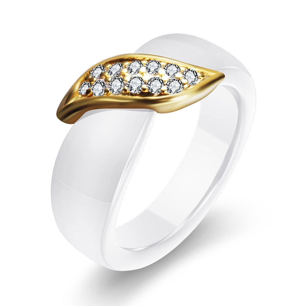 Black White Colorful Ring Ceramic Ring