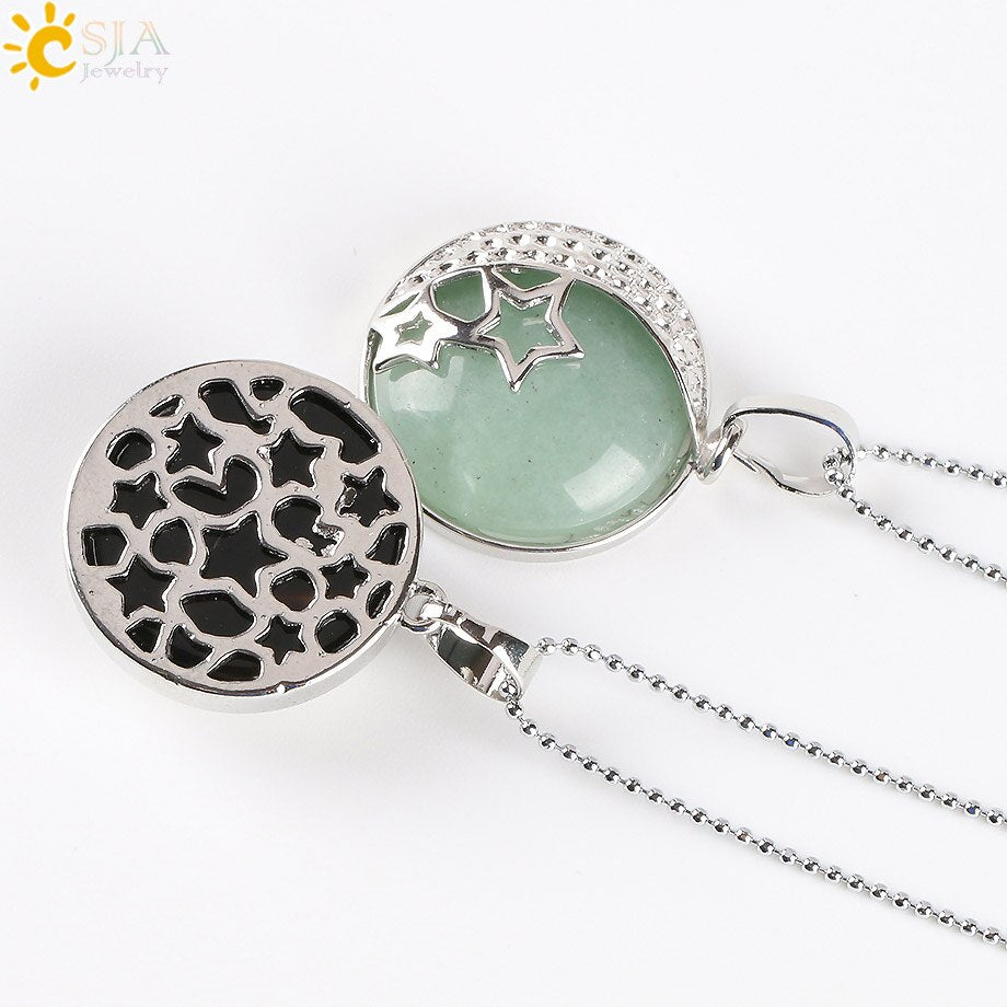 Reiki Chakra Yoga Semi Precious Natural Stone Pendant