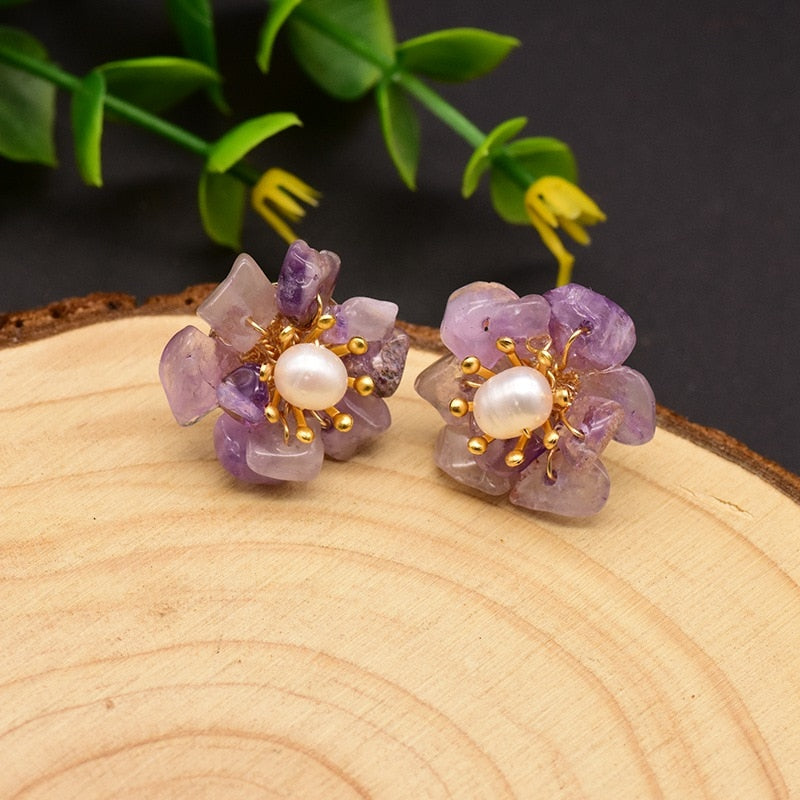 GLSEEVO Natural Pearl Natural Stone Fine Jewelry