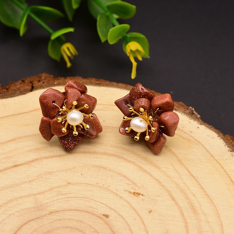 GLSEEVO Natural Pearl Natural Stone Fine Jewelry