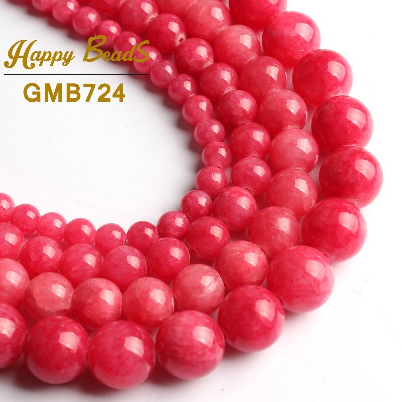 Natural Stone Jades Chalcedony Beads Round