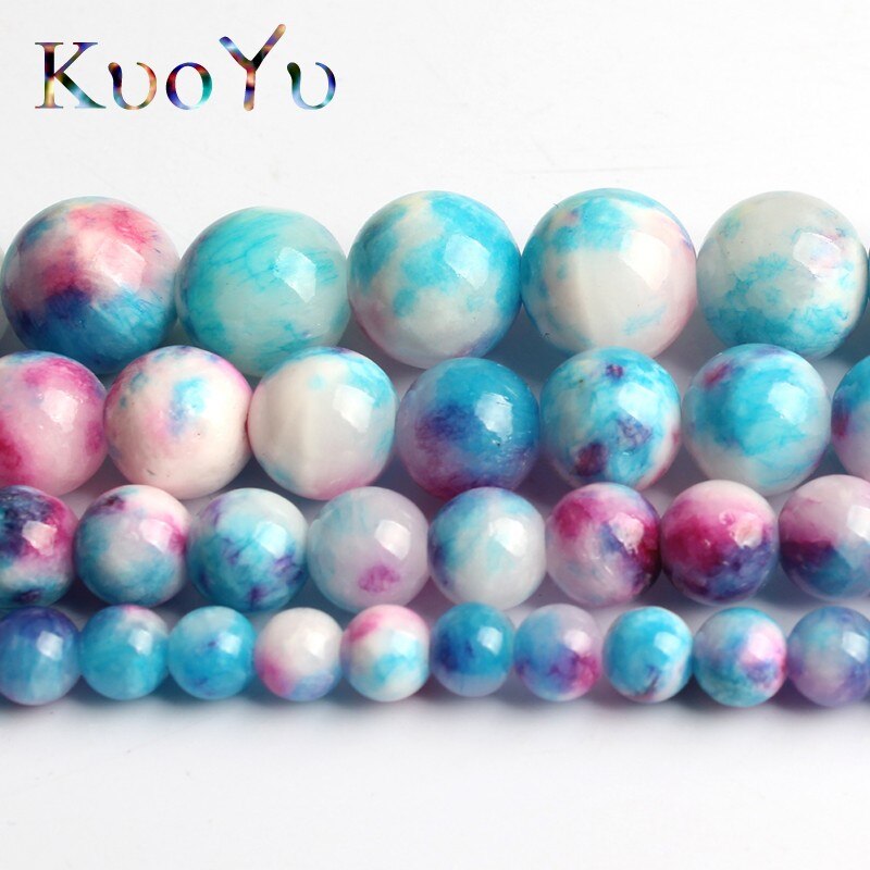 White Blue Red Persian Jades Stone Beads Bead