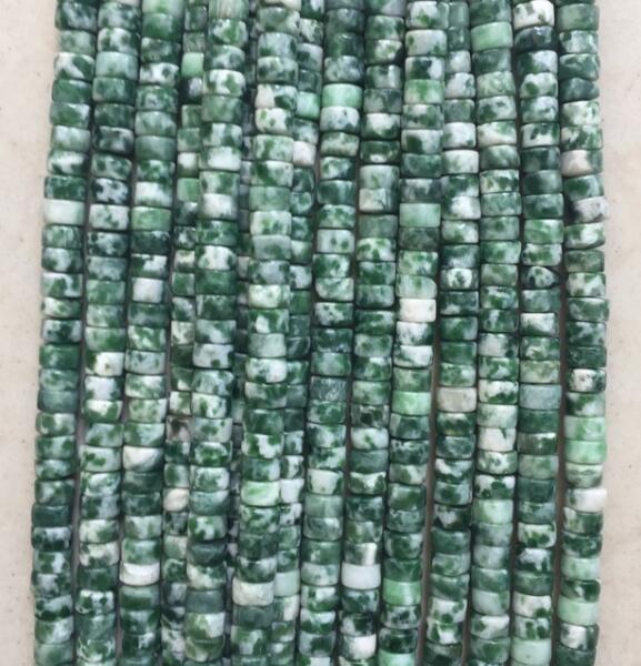 Green Imperial Jasper Turquoise Disc Round Heishi Beads