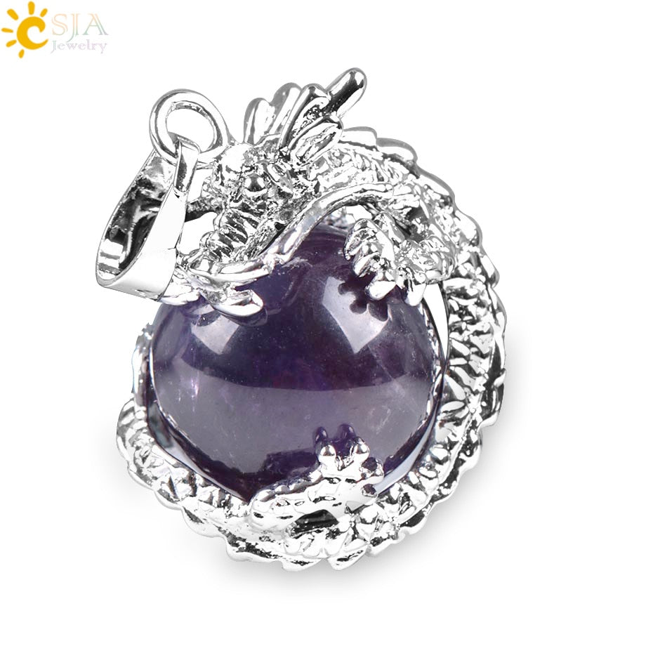 Dragon Wrapped Jewelry Collection Natural Stone