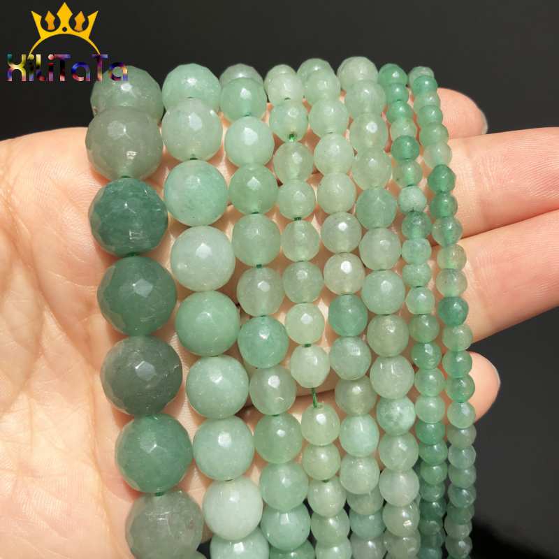 Natural Stone Beads Faceted Green Aventurine