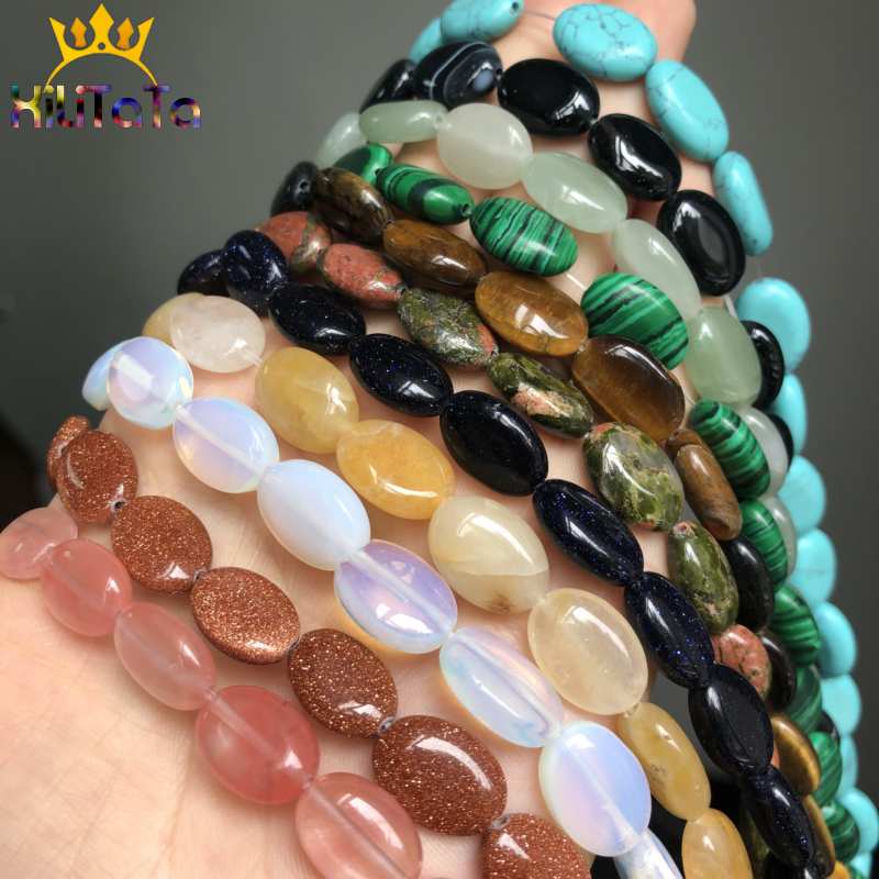 Oval Shape Stone Beads Natural Tiger Eye Beads