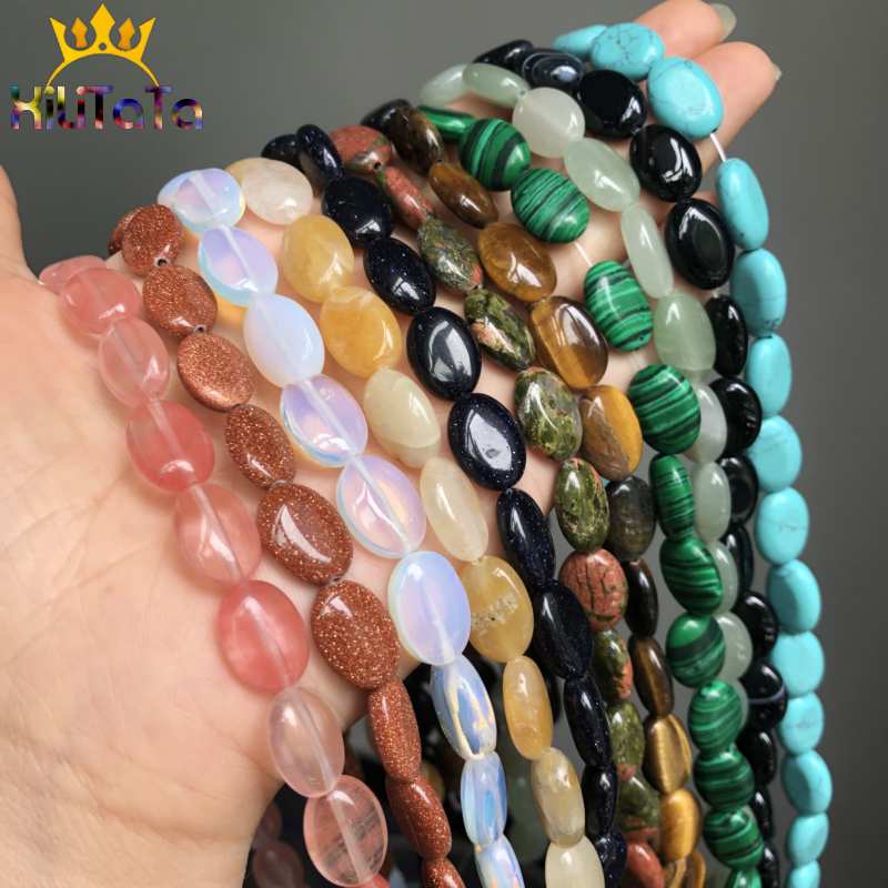Oval Shape Stone Beads Natural Tiger Eye Beads