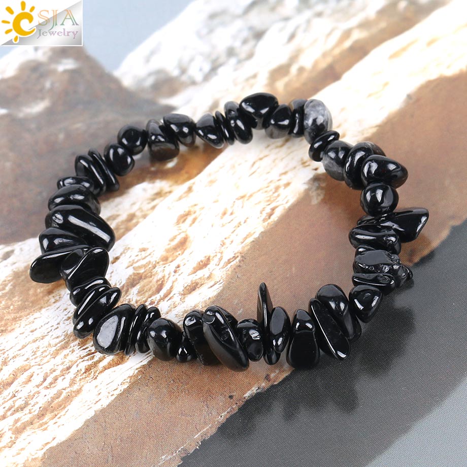 Black Tourmaline Bracelets for Women Crystal