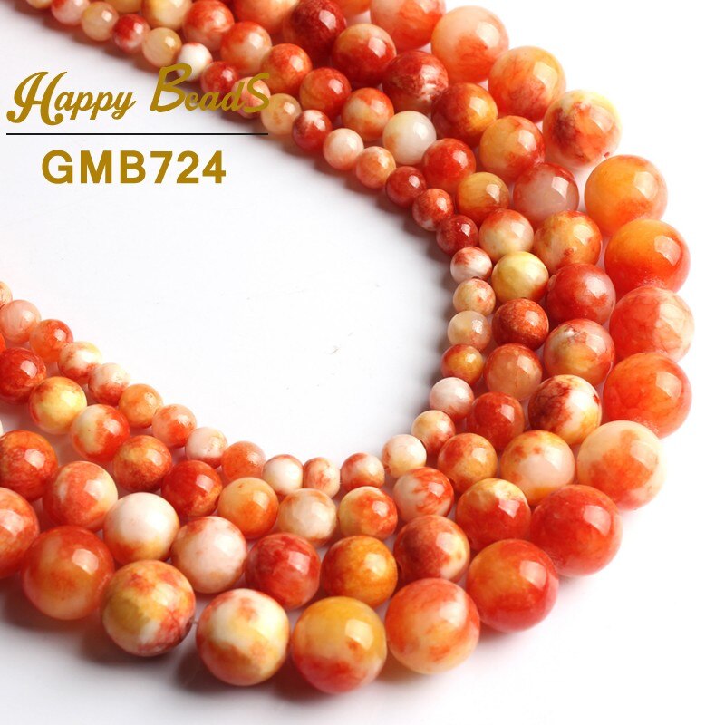 Natural Stone Jades Chalcedony Beads Round