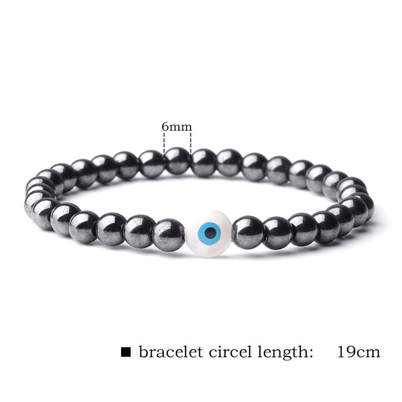 Hematite Bracelets Matte Rainbow Flash Moonstone