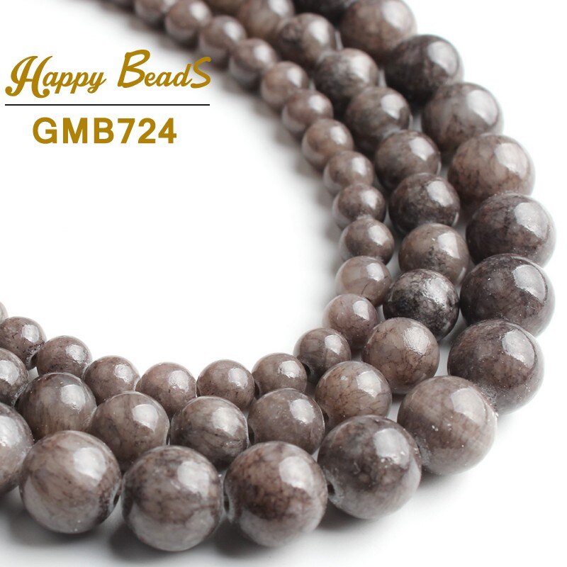 Natural Stone Jades Chalcedony Beads Round
