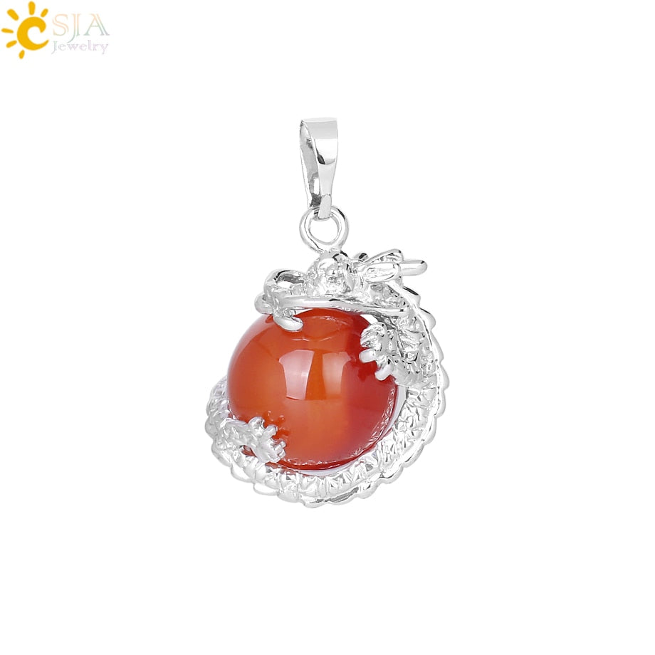 Dragon Wrapped Jewelry Collection Natural Stone
