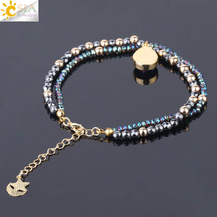 Natural Stone Hematite Bracelets Geode