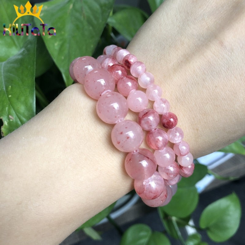 Natural Stone Beads Cherry Jades Round Loose Spacer