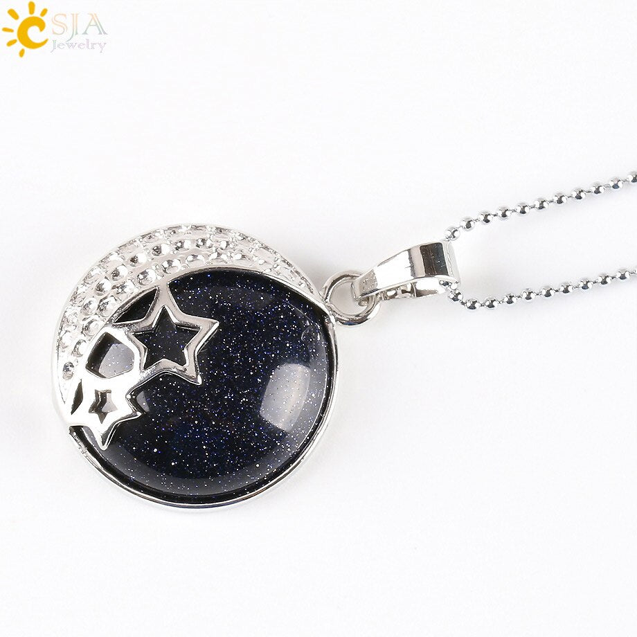 Reiki Chakra Yoga Semi Precious Natural Stone Pendant