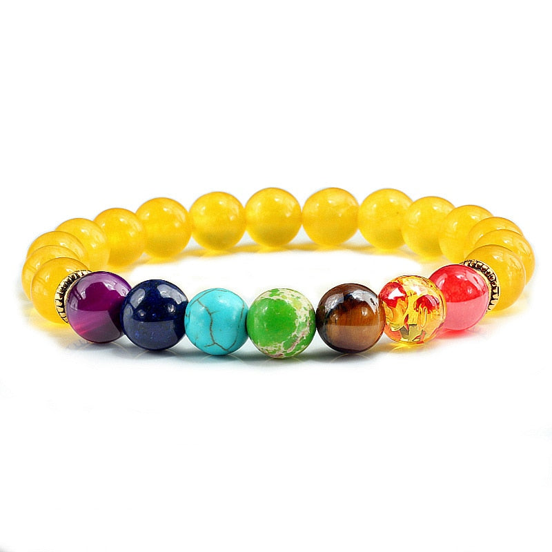 Stone Tiger Eye 7 Chakra Bracelets & Bangles