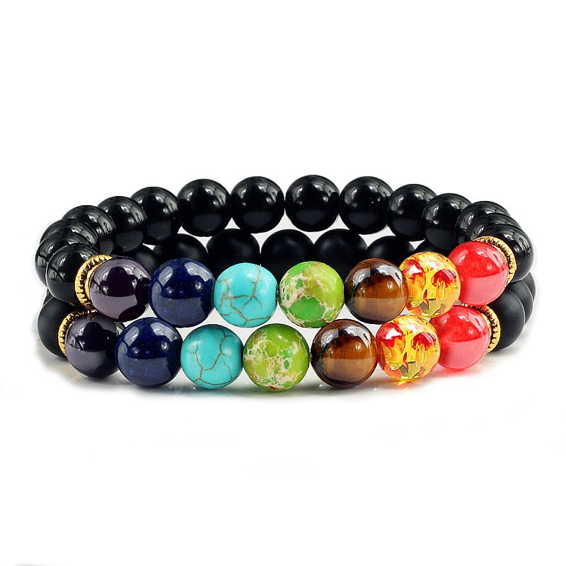 Balance Buddha Reiki Prayer Tiger Eyes Black Beads