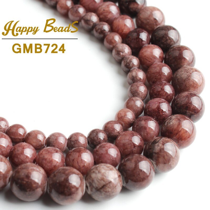 Natural Stone Jades Chalcedony Beads Round
