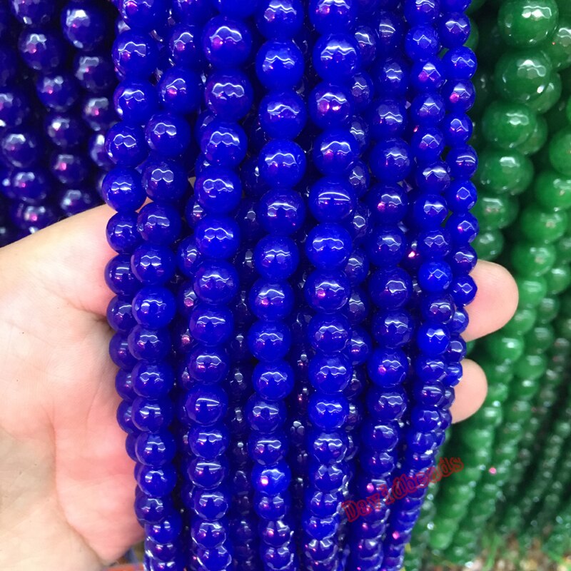 Natural Stone Faceted Red Green Blue Jadee