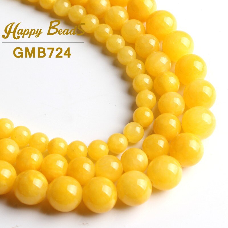 Natural Stone Jades Chalcedony Beads Round