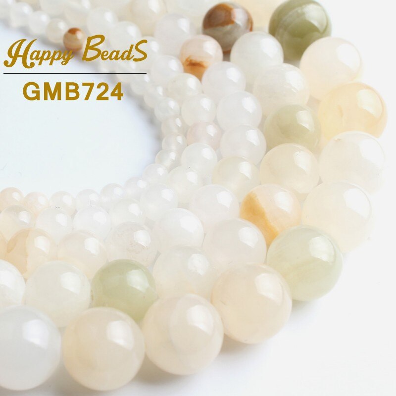 Natural Stone Jades Chalcedony Beads Round