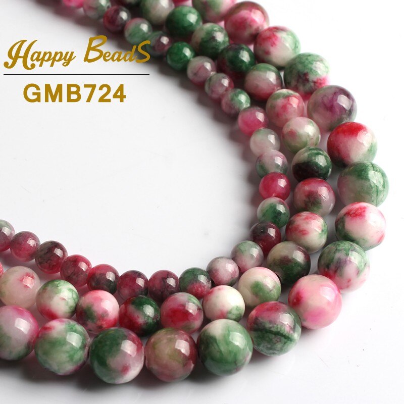 Natural Stone Jades Chalcedony Beads Round