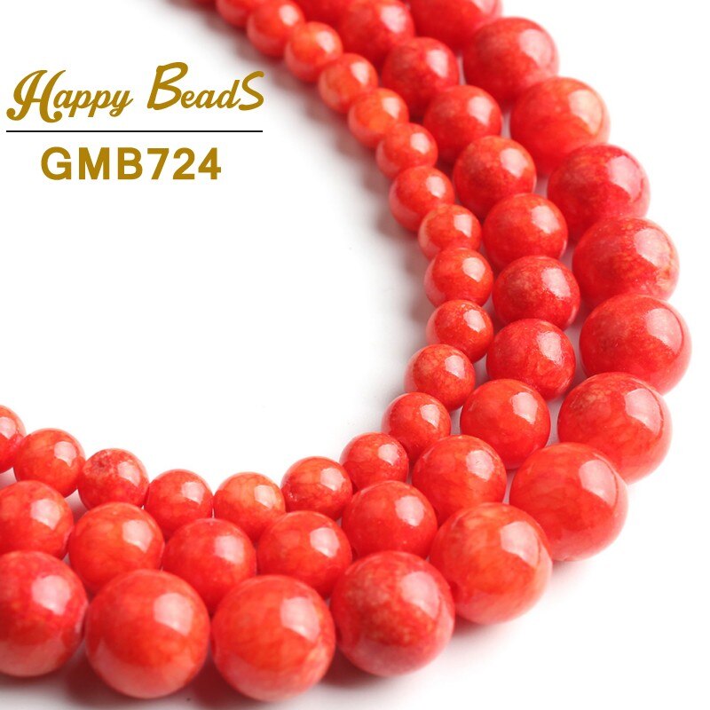 Natural Stone Jades Chalcedony Beads Round