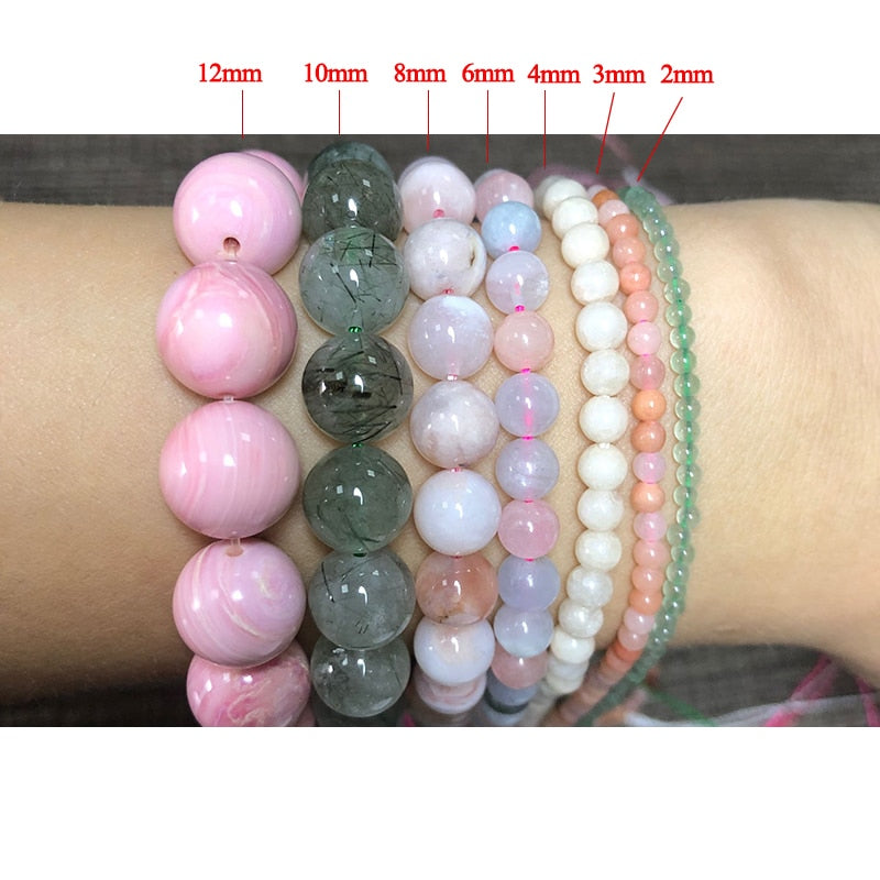 Natural Stone Purple Chalcedony Jades Loose Spacer