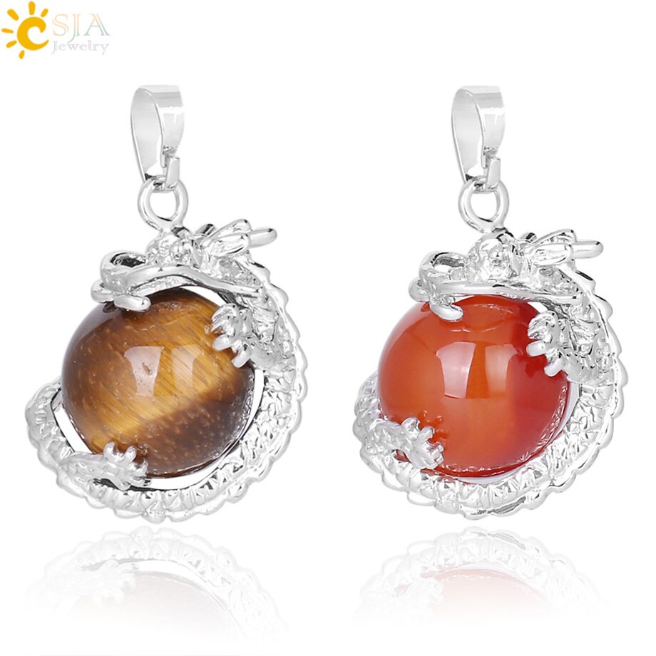 Dragon Wrapped Jewelry Collection Natural Stone