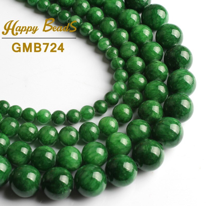 Natural Stone Jades Chalcedony Beads Round
