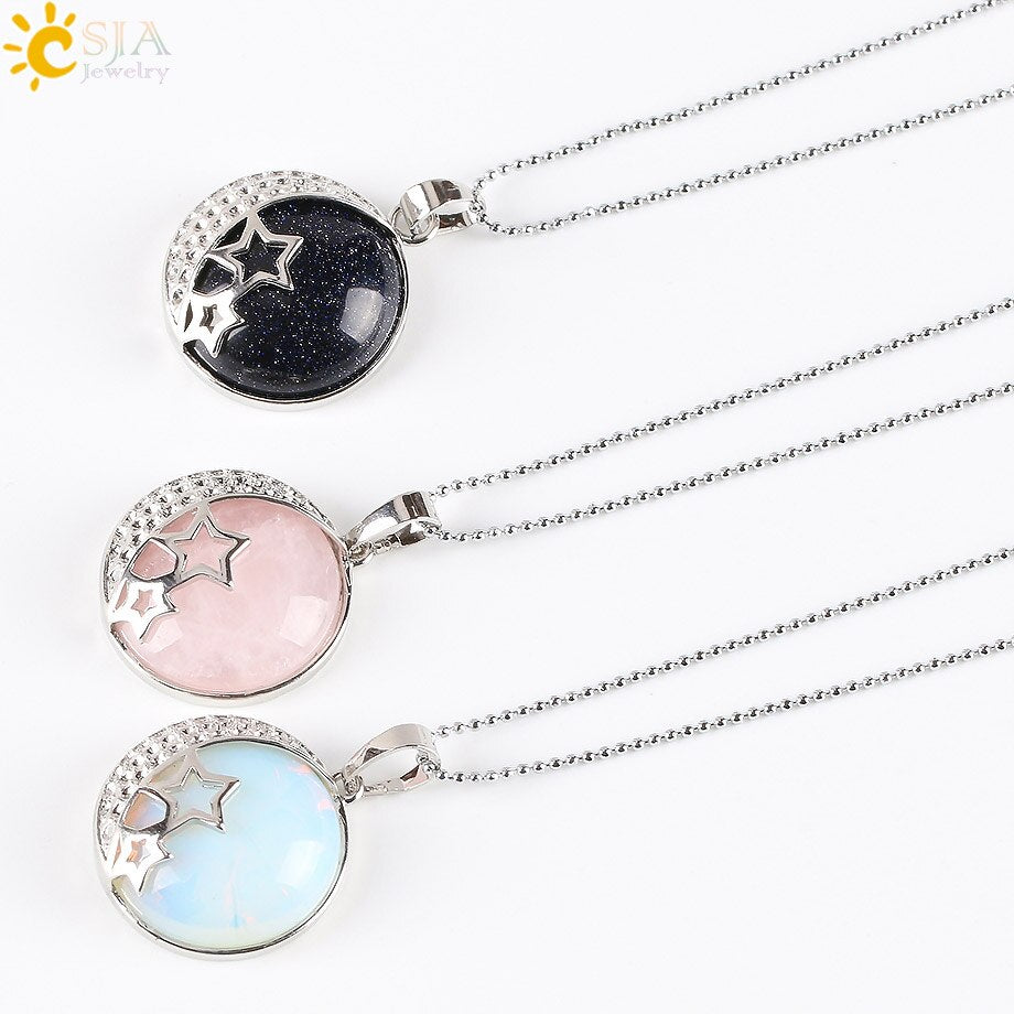 Reiki Chakra Yoga Semi Precious Natural Stone Pendant