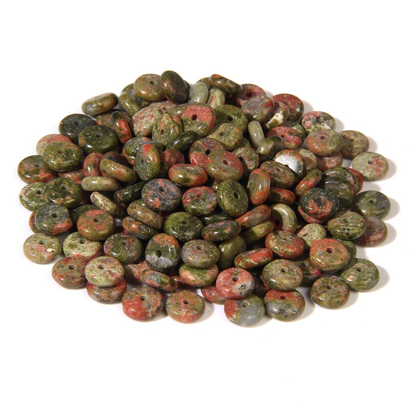 Natural Stone Slice Bead Agates Jades Flat Spacer
