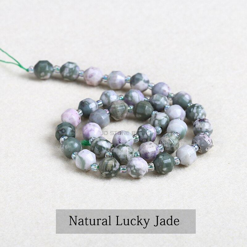 Natural Olive Beads Jasper Opal Howlite Lepidolite Stone