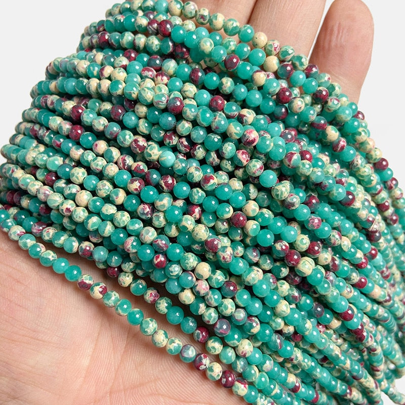 Natural Jades Agates Stone Beads Loose Isolation
