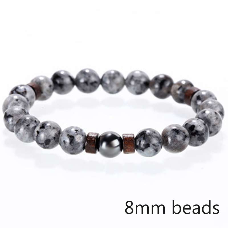 Men Bracelet Natural Moonstone Bead Tibetan