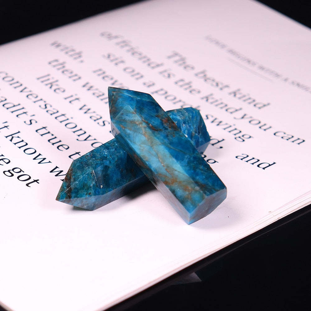 Natural crystal stone apatite Crystal wand Healing Stone