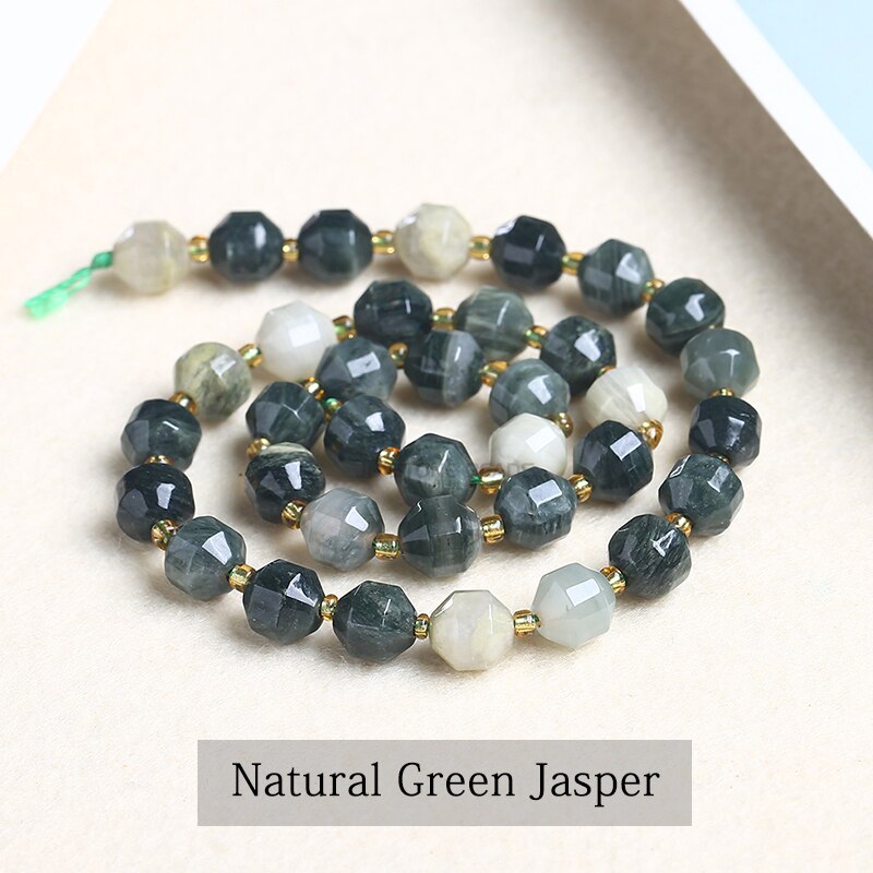 Natural Olive Beads Jasper Opal Howlite Lepidolite Stone