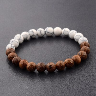 Wood Beads Bracelets Men Ethic Meditation