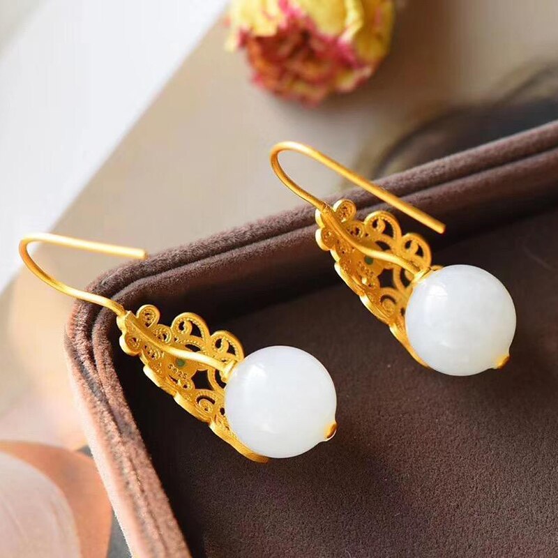 Hotan jade Turquoise Drop Earrings