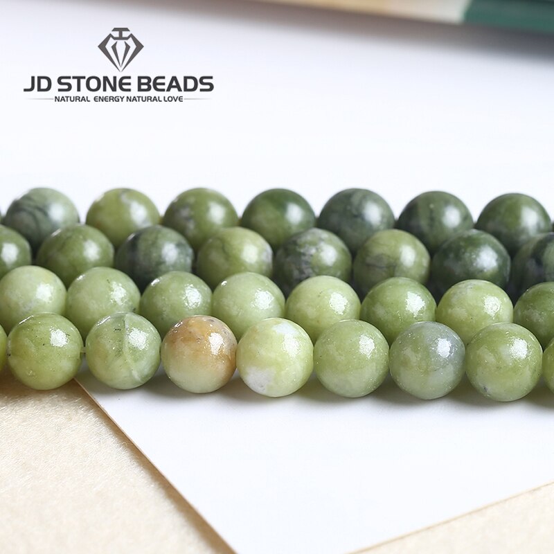 Natural Stone Beads Smooth Natural Southern Jade