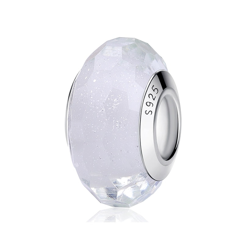Sterling Silver Glass Bead Wood Stone Murano Flower