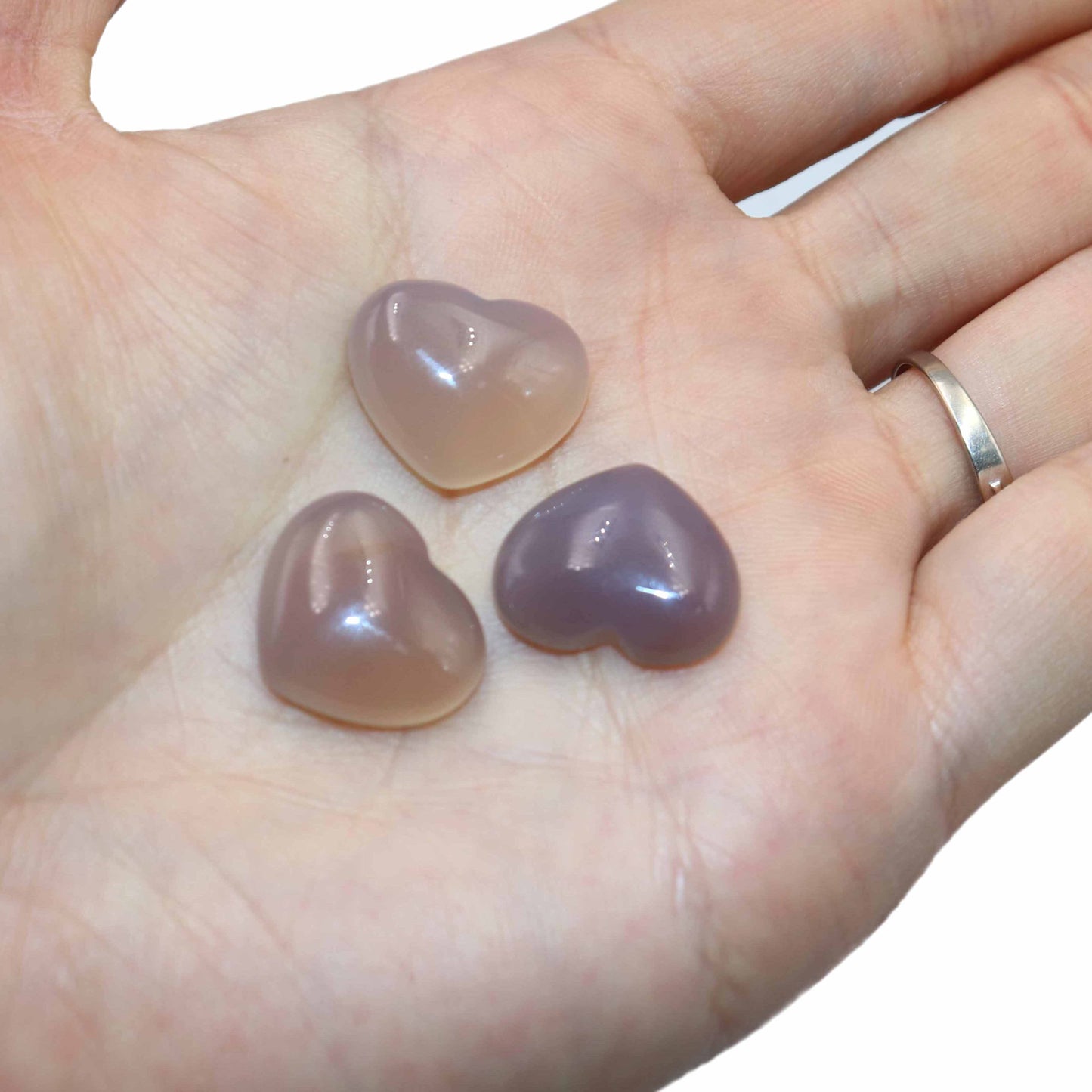 Agates Quartz Pink Jades Tiger Eye Heart Shape Stone