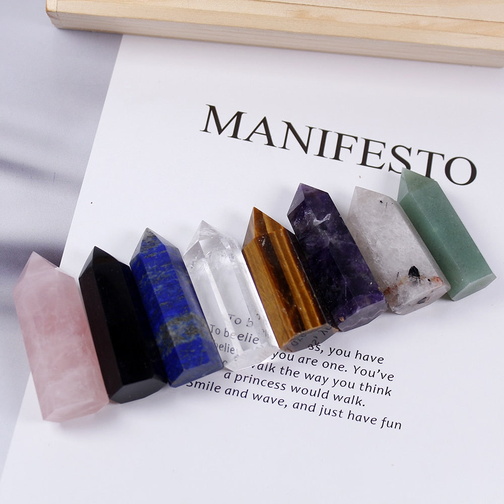 Wooden box Decorative Natural Hand Carved crystal
