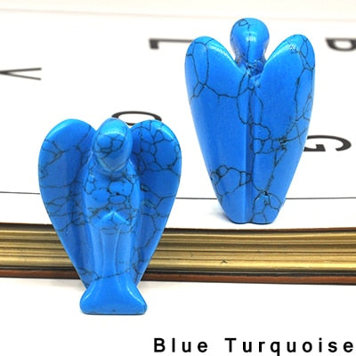 Lucky Angel Figurine Natural Stone And Crystals