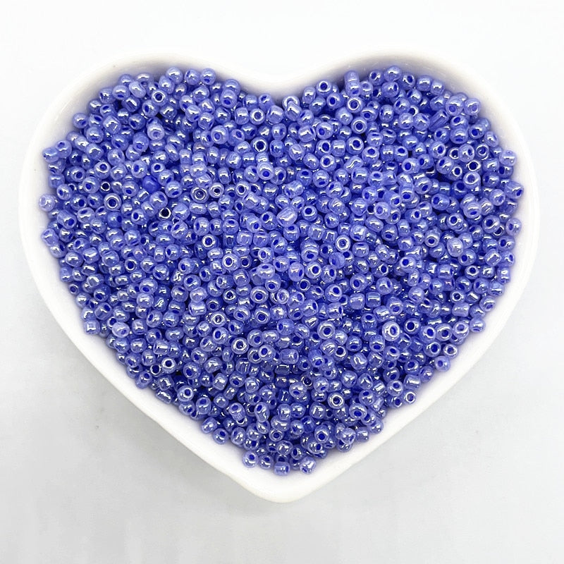 Effect of The Cream Charm Czech Glass Seed Beads