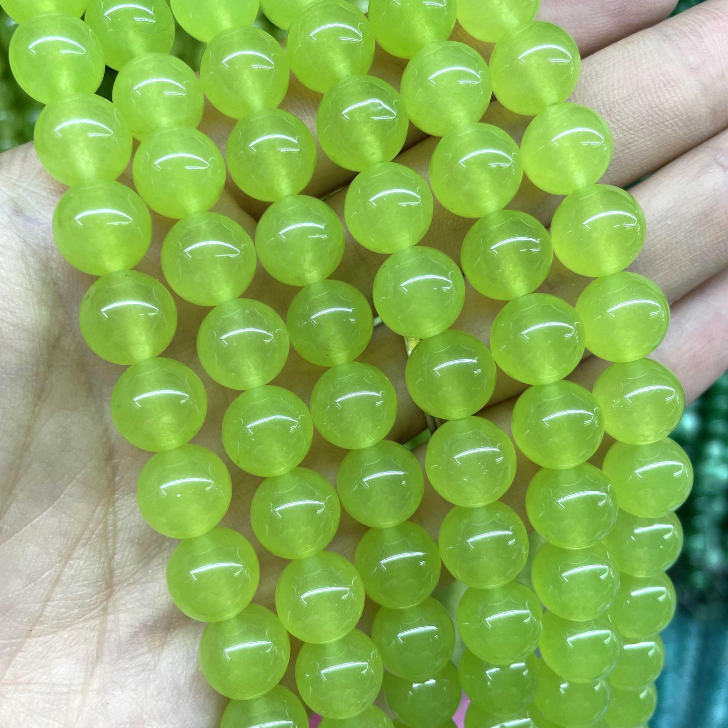 Natural Stone Round Colorful Jades Agates Loose Spacer