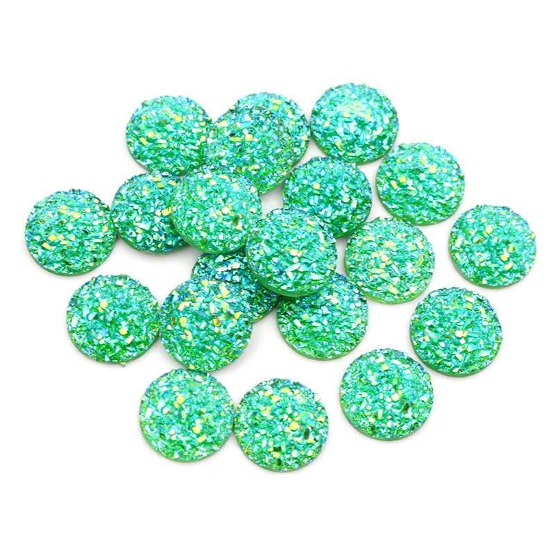 Fashion Mix Colors Natural Stone Convex Flat back