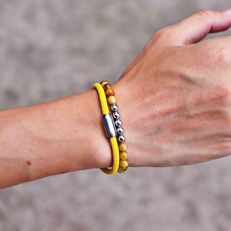 Bracelet Homme Lucky Red Thread Magnet Tiger Eye