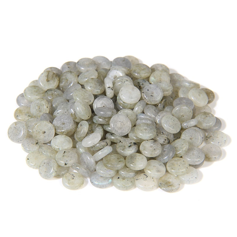 Natural Stone Slice Bead Agates Jades Flat Spacer