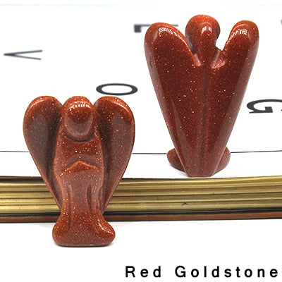 Lucky Angel Figurine Natural Stone And Crystals